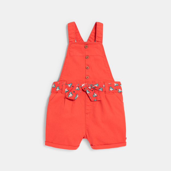 سالوبيت قصير من القطن الناعم باللون البرتقالي للفتيات الصغيرات